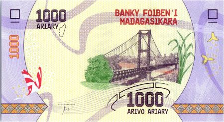 Madagascar 1000 Ariary - Pont - Paysage - 2017