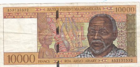 Madagascar 10000 Francs Vieil homme - ND (1995) - Neuf - P.79b