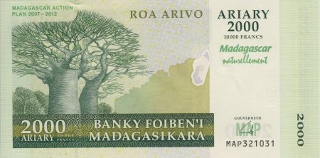 Madagascar 2000 Ariary - Baobabs - Action Plan 2007-2012 - Neuf
