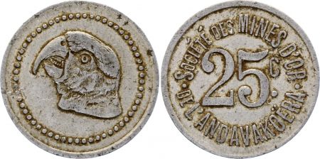 Madagascar 25 Centimes Perroquet - Mines d\'Or d\'Andavakoera - 1920