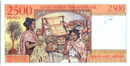 Madagascar 2500 Francs Femme - Tissage -1996