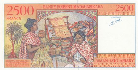 Madagascar 2500 Francs Femme - Tissage -1998 - Neuf - P.81