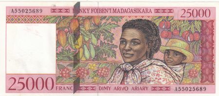 Madagascar 25000 Francs Femme et enfant - 1998 - SPL