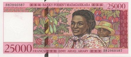 Madagascar 25000 Francs Femme et enfant - 1998