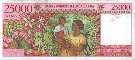 Madagascar 25000 Francs Femme et enfant - 1998