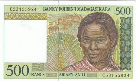 Madagascar 500 Ariary - Jeune femme - ND1994