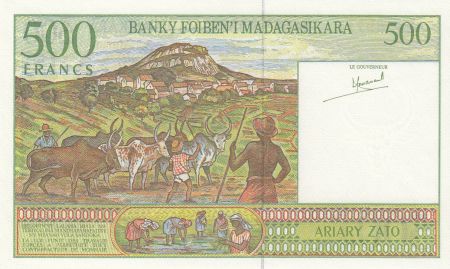 Madagascar 500 Francs - jeune fille -  ND1994