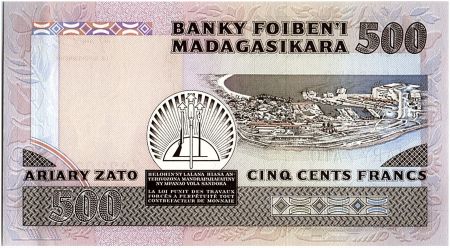Madagascar 500 Francs - Jeune Pecheur - Port - 1987