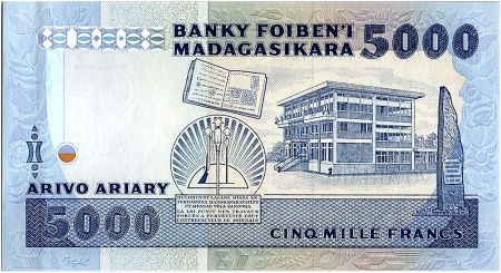 Madagascar 5000 Francs Femme et enfant - 1983