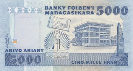 Madagascar 5000 Francs Femme et enfant - 1988