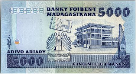 Madagascar 5000 Francs Femme et enfant - 1994