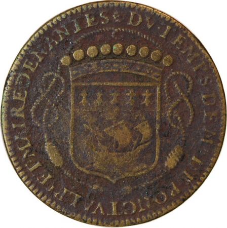 MAIRE DE NANTES  RENÉ DE PONCTUAL  JETON CUIVRE 1657 F.8865