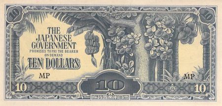 Malaisie MALAISIE  OCCIDENTALE  OCCUPATION JAPONAISE - 10 DOLLARS 1942 / 1944