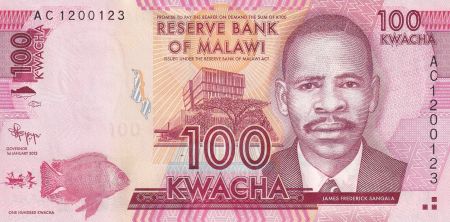 Malawi 100 Kwacha - James F. Sangala - 01-01-2012 - P.59a