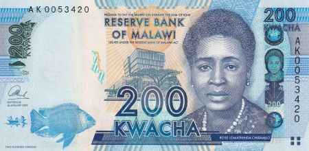 Malawi 200 Kwacha - Rose L. Chibambo - 2013 - P.60b