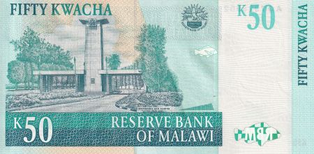 Malawi 50 Kwacha - Reverend John Chilembwe - Arc de l\'indépendance - 2003 - P.45b