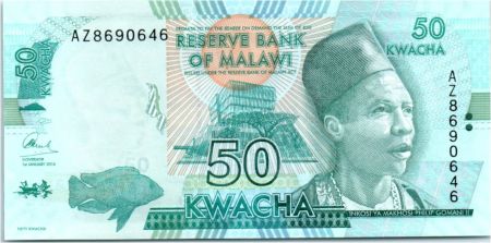 Malawi 50 Kwacha, Philip Gomani II - 2016