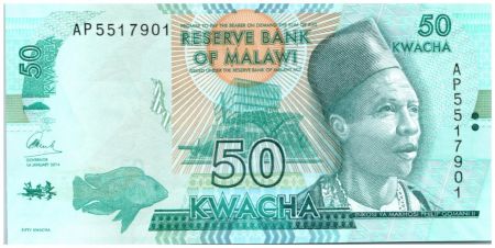 Malawi 50 Kwacha Philip Gomani II - 2014