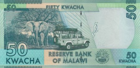 Malawi 50 Kwacha Philip Gomani II - Eléphant 2016