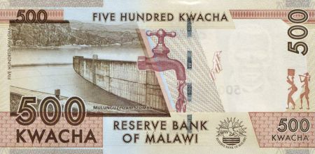 Malawi Lot 6 billets 20 à 1 000 Kwacha MALAWI 2012 et 2013