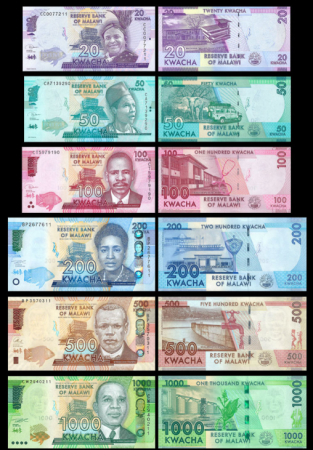 Malawi Série 6 billets de Malawi - 20,50,100,200,500,1000 Kwacha - 2017/2021