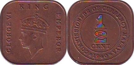Malaya 1/2 Cent