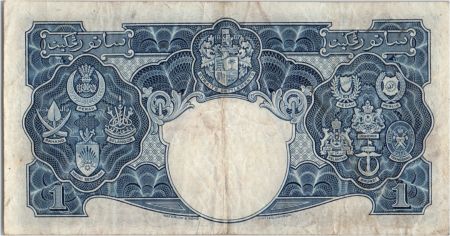 Malaya 1 Dollar  George VI - Armoiries - 1941 - Série G 42 - p.11