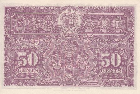 Malaya 50 Cents - George VI - 1941 - Série A.39 - P.10b