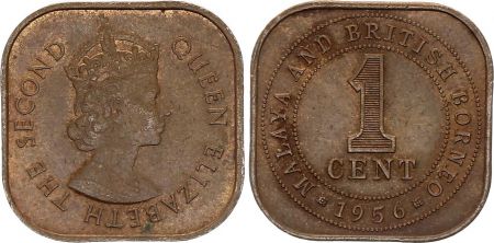 Malaya et Bornéo 1 Cent - Elisabeth II - Années variées 1956-1961