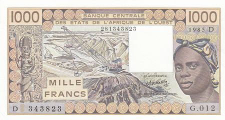Mali 1000 Francs femme 1985 - Mali - Série G.012