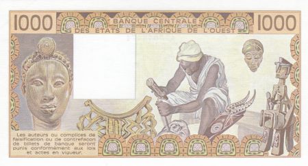Mali 1000 Francs femme 1988 - Mali - Série L.018