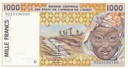 Mali 1000 Francs femme 1993 - Mali