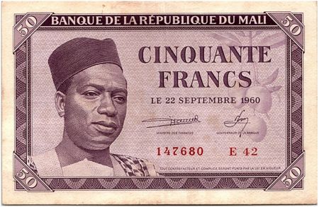 Mali 50 Francs Pdt M. Keita - Village - 1960