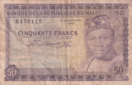 Mali 50 Francs Pdt M. Keita - Village - 22-09-1960 Série R