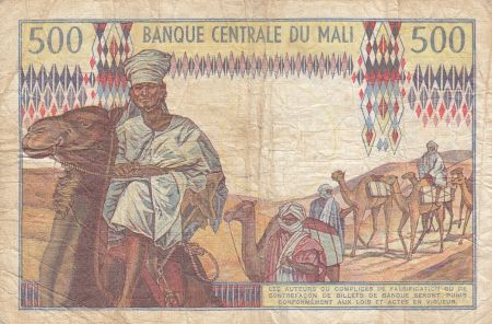 Mali 500 Francs ND - Militaire, tractopelle, bédoins en chameaux