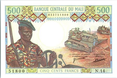 Mali 500 Francs Soldats - Caravanne et chameaux - 1973-84 - N.14