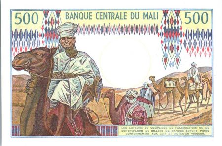 Mali 500 Francs Soldats - Caravanne et chameaux - 1973-84 - W 15