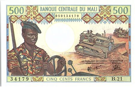 Mali 500 Francs Soldats - Caravanne et chameaux - 1973-84