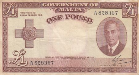 Malte 1 Pound L.1949 - George VI - A/11 828367