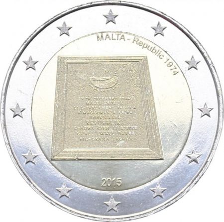 Malte 2 Euro République (sans le poinçon) - 2015