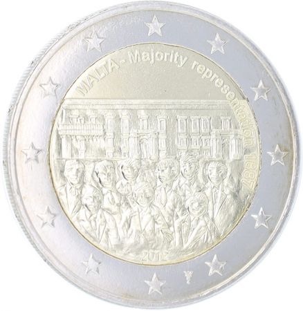 Malte 2 Euros BE Commémorative - Malte 2012 - Représentation majoritaire de 1887