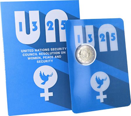 Malte 2 Euros Commémo. BU (Coincard) MALTE 2022 - Femmes  Paix et sécurité - Résolution de l\'ONU - RARE