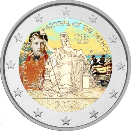 Malte 2 Euros Commémo. COULEUR 2023 - Napoléon Bonaparte et les français à Malte