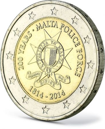 Malte 2 Euros Commémo. Malte 2014 - 200 ans de la police