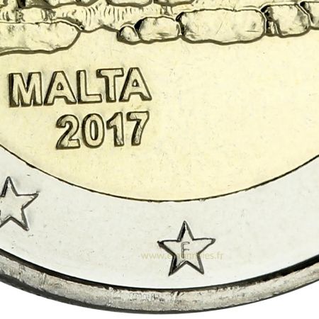 Malte 2 Euros Commémo. MALTE 2017 - Hagar Qim (BU avec différent F) - PCGS MS64