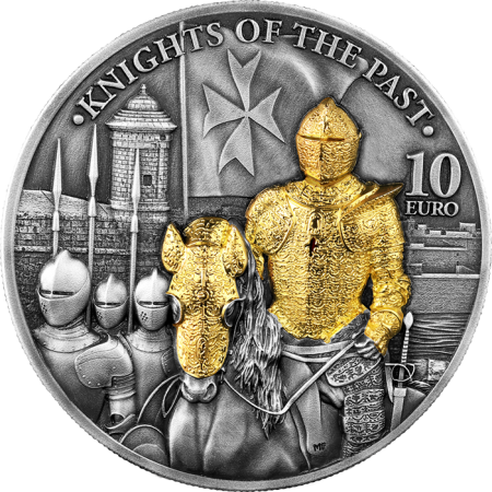 Malte Ordre de Malte - 10 euros Argent Antique (2 onces) 2023 - Les Chevaliers du Passé