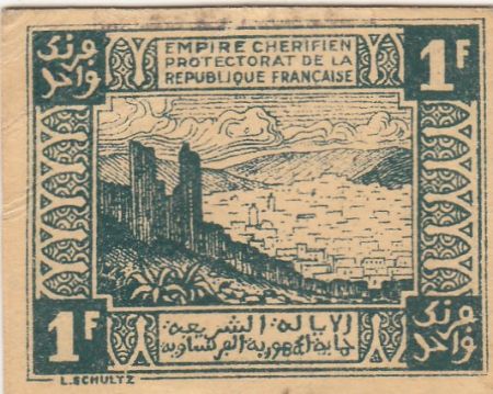 Maroc 1 Franc 1944 Ville de Fez - 1944