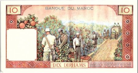 Maroc 10 Dirhams Mohammed V - Orangeraie - 1968