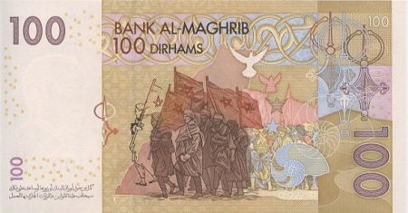 Maroc 100 Dirhams 2002 -  Mohamed VI, Hassan II