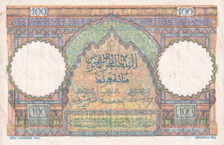 Maroc 100 Francs - Ksar d\'Aït-ben-haddou - 22-12-1952 - TTB+ - Série Y.53 - P.45